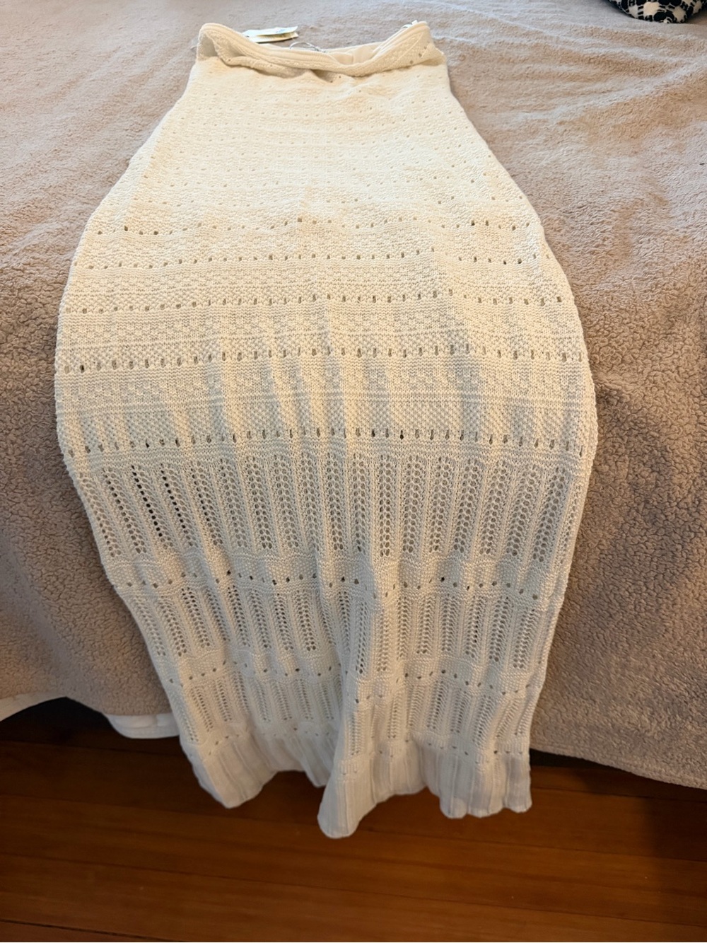 Abercrombie and Fitch Cream Strapless Dress Size Small